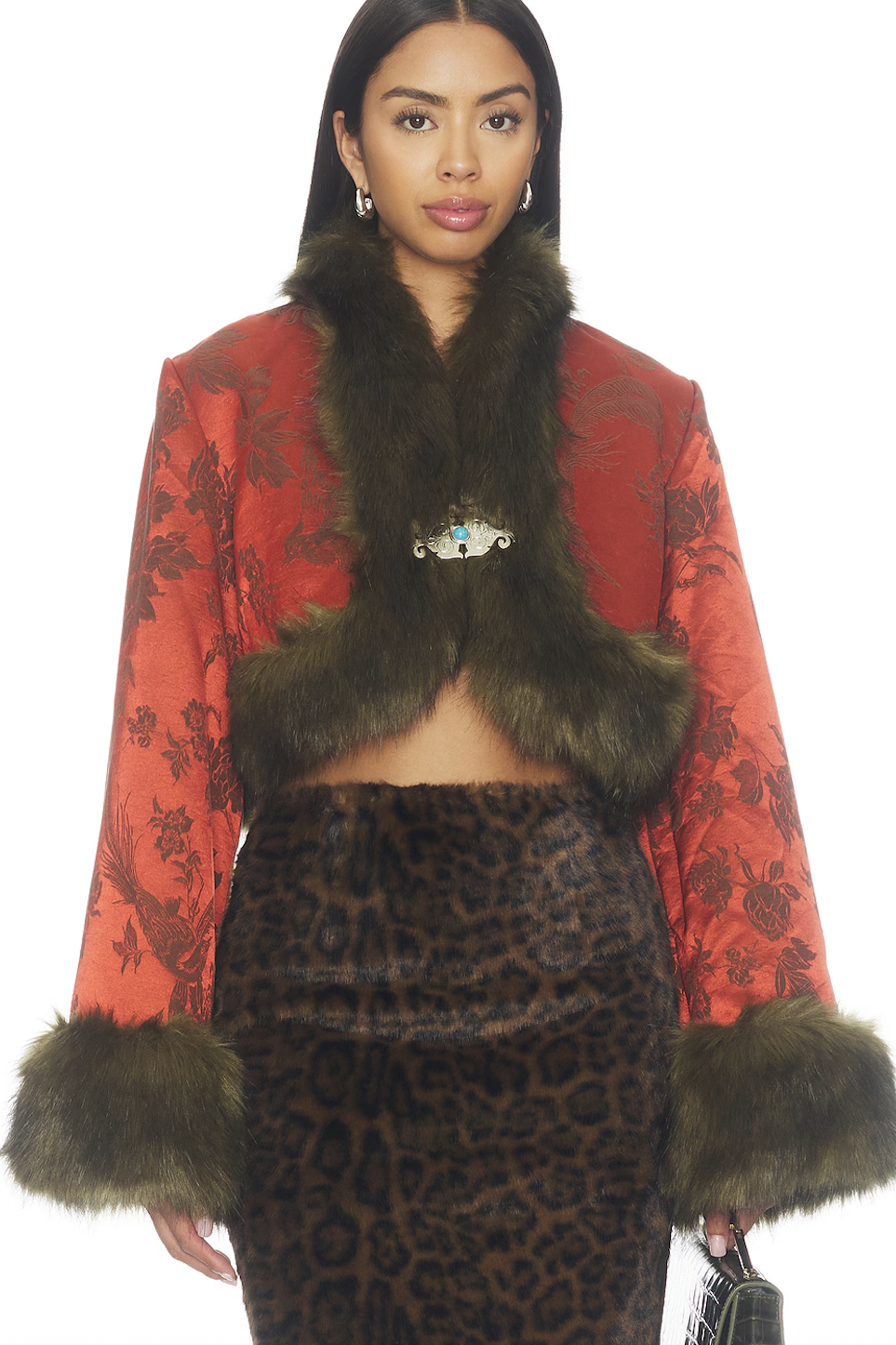 Kim Shui , Moon Silk Brocade Cropped Jacket