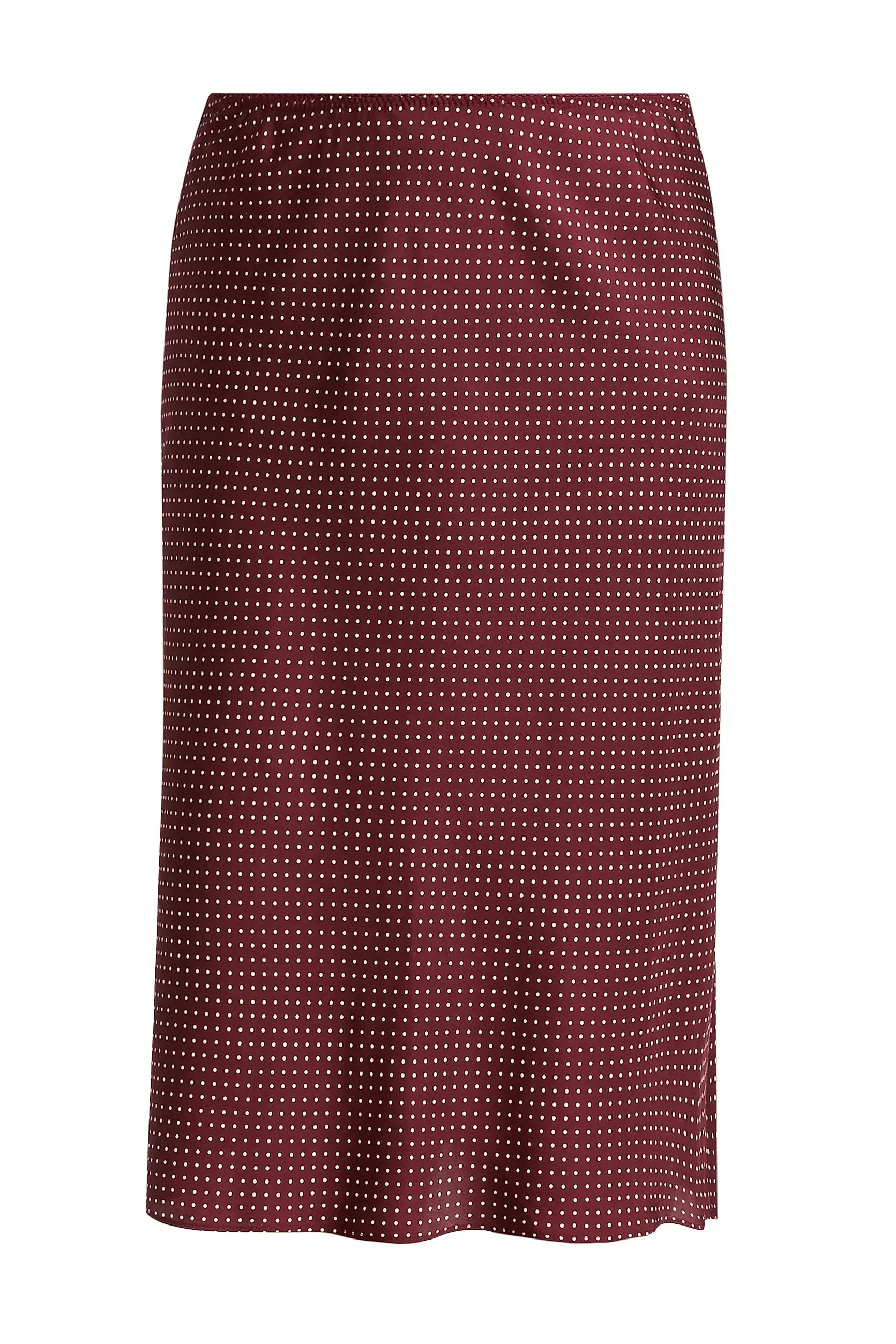 Elowette Polka Dot Silk-Blend Midi-Skirt
