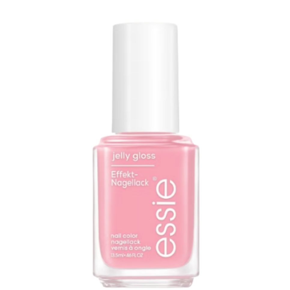 A product shot of the essie Original Nail Art Studio Pink Jelly Gloss in Blush Jelly, on a white background