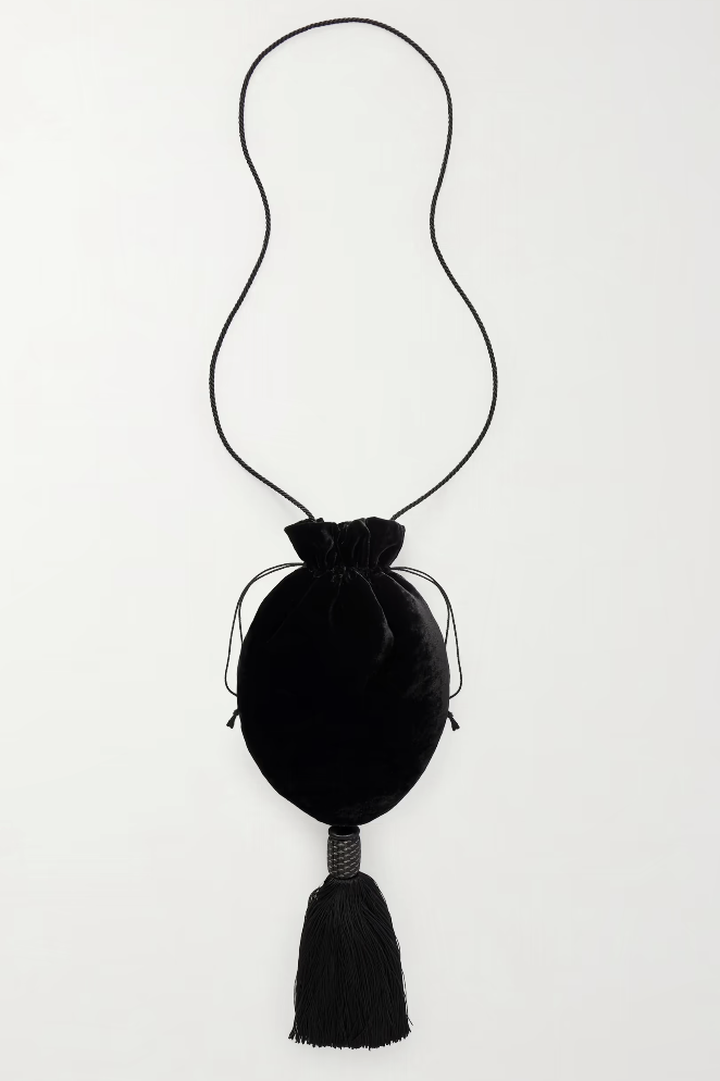 LE SUNDIAL , Lee Tasseled Velvet Shoulder Bag