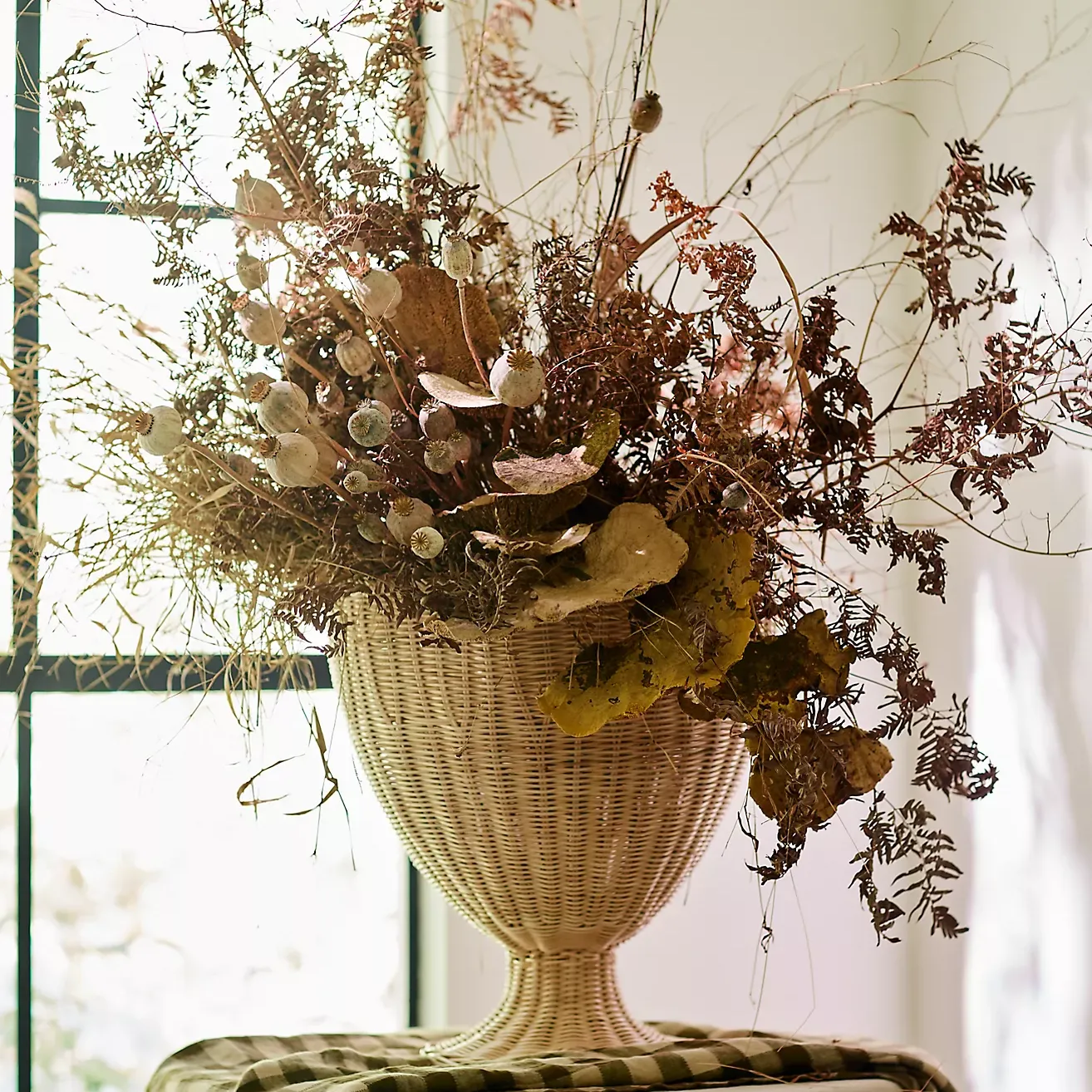 Rattan Urn