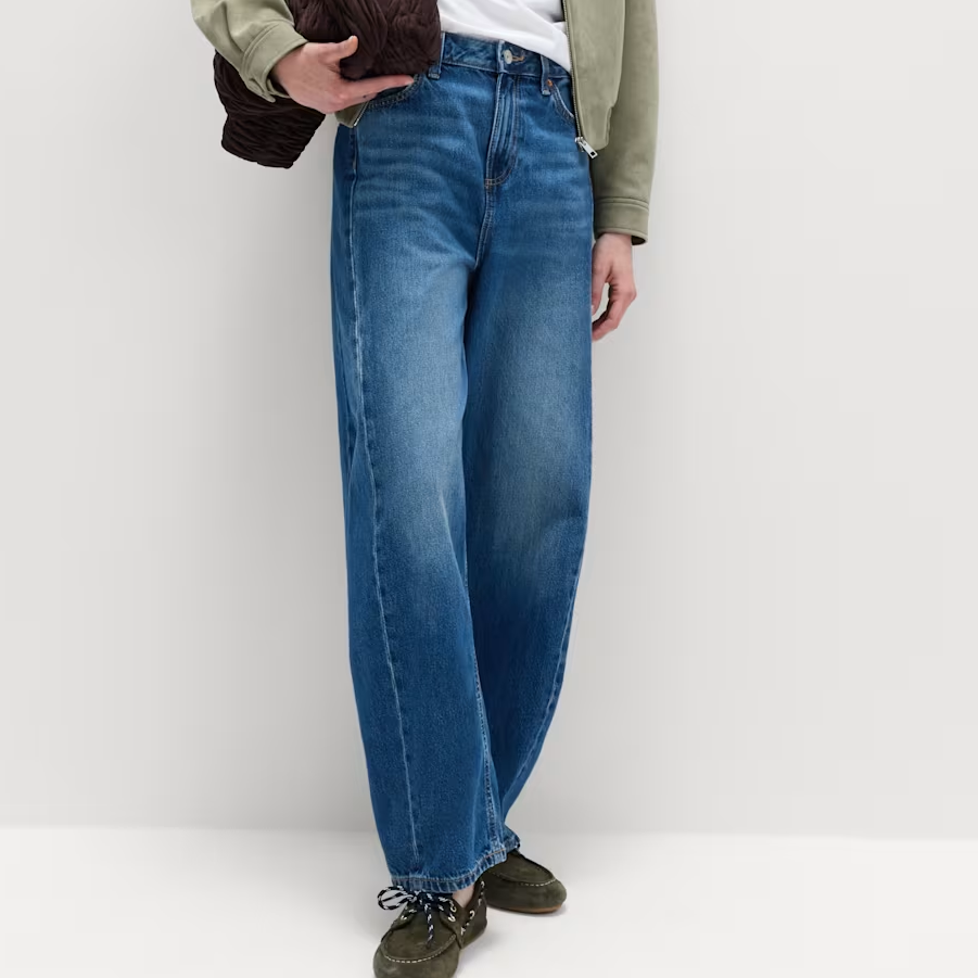 M&amp;amp;S, Mid Rise Barrel Jeans
