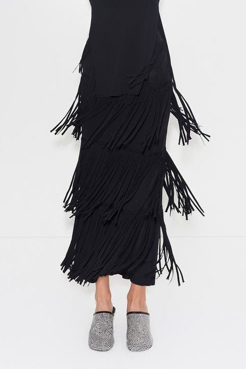 Za Za Knit Fringe Skirt