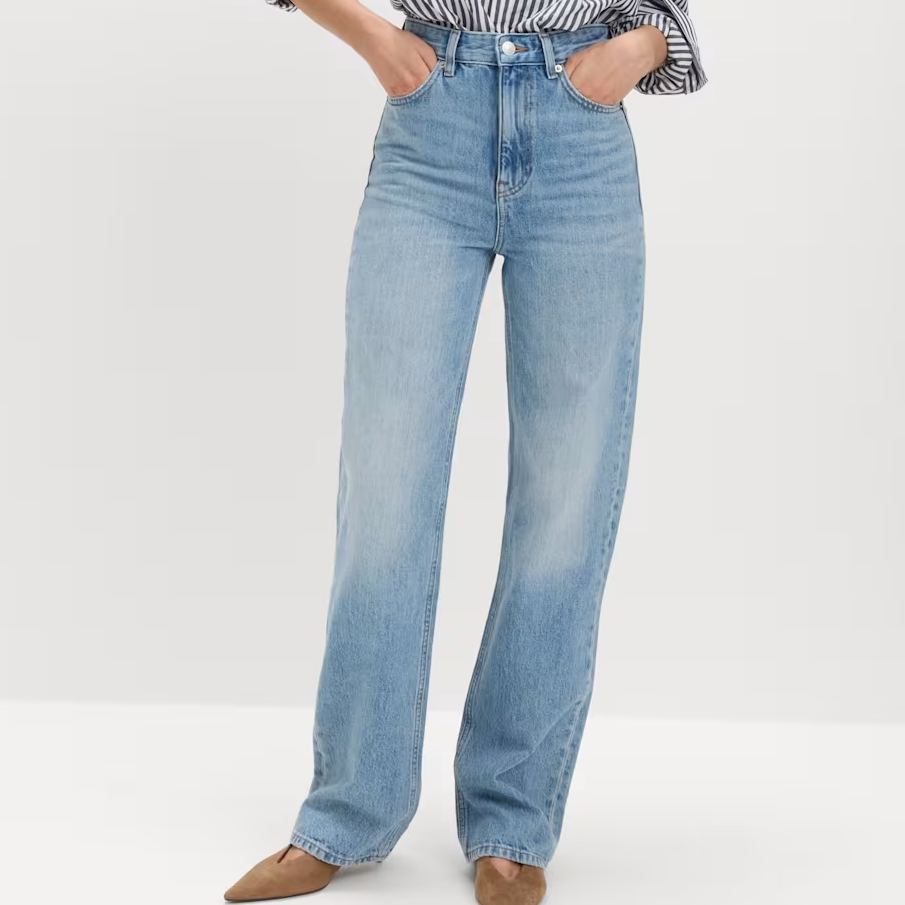M&amp;amp;S, High Waisted Relaxed Straight Jeans