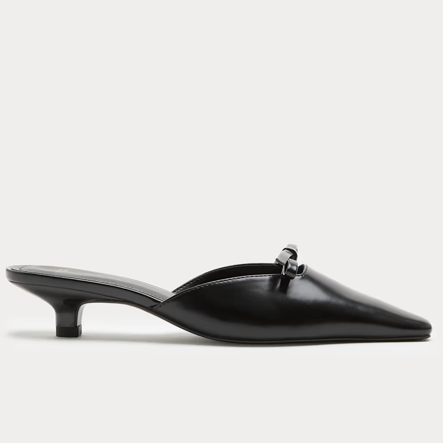 M&amp;amp;S, Bow Detail Kitten Heel Mules