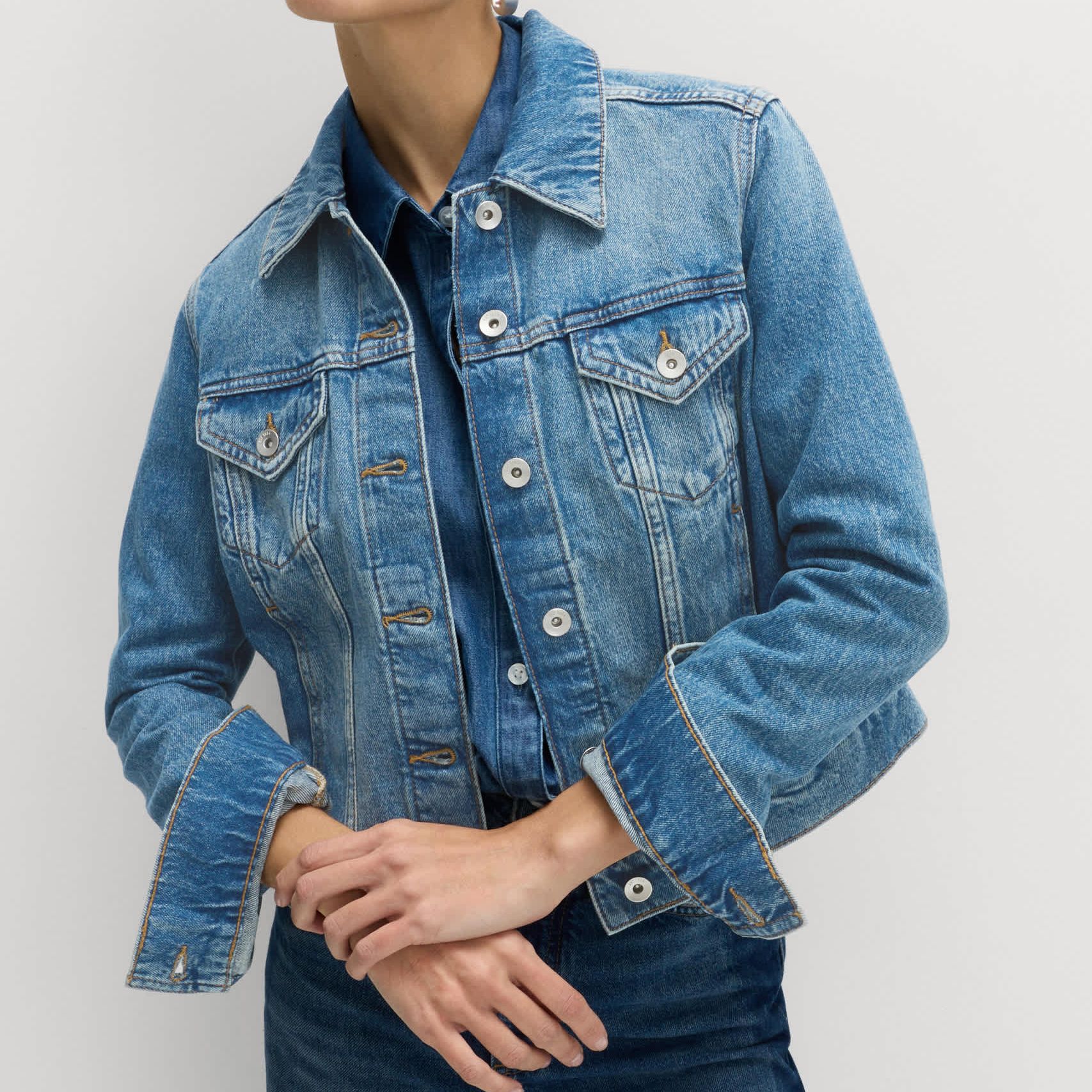 Cotton Denim Trucker Jacket