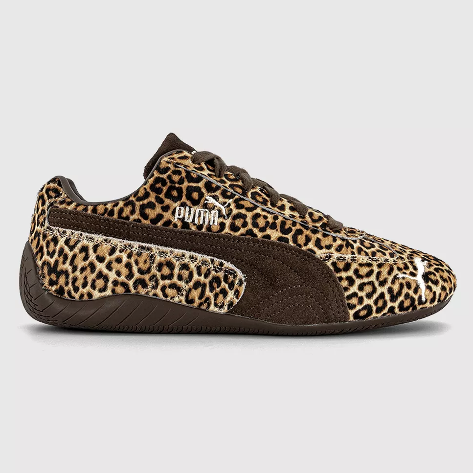 leopard print puma speedcat trainers