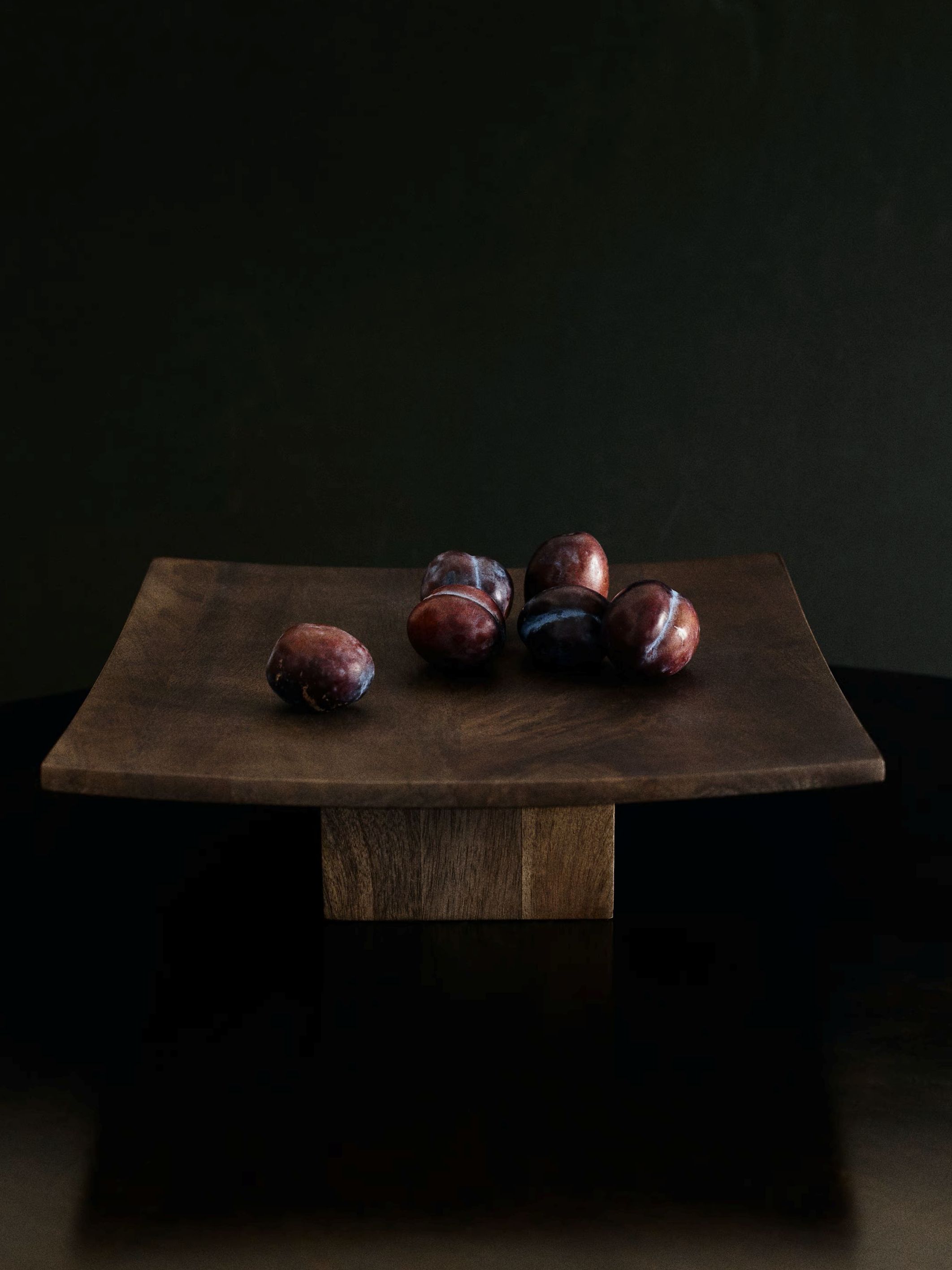 dark wooden serving plate
