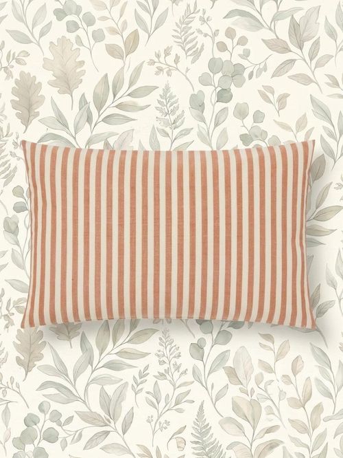 John Lewis Thin Stripe Indoor/outdoor Cushion, Sunset