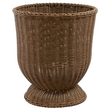 My Texas House 16 Inch Brown Woven Resin Urn Planter