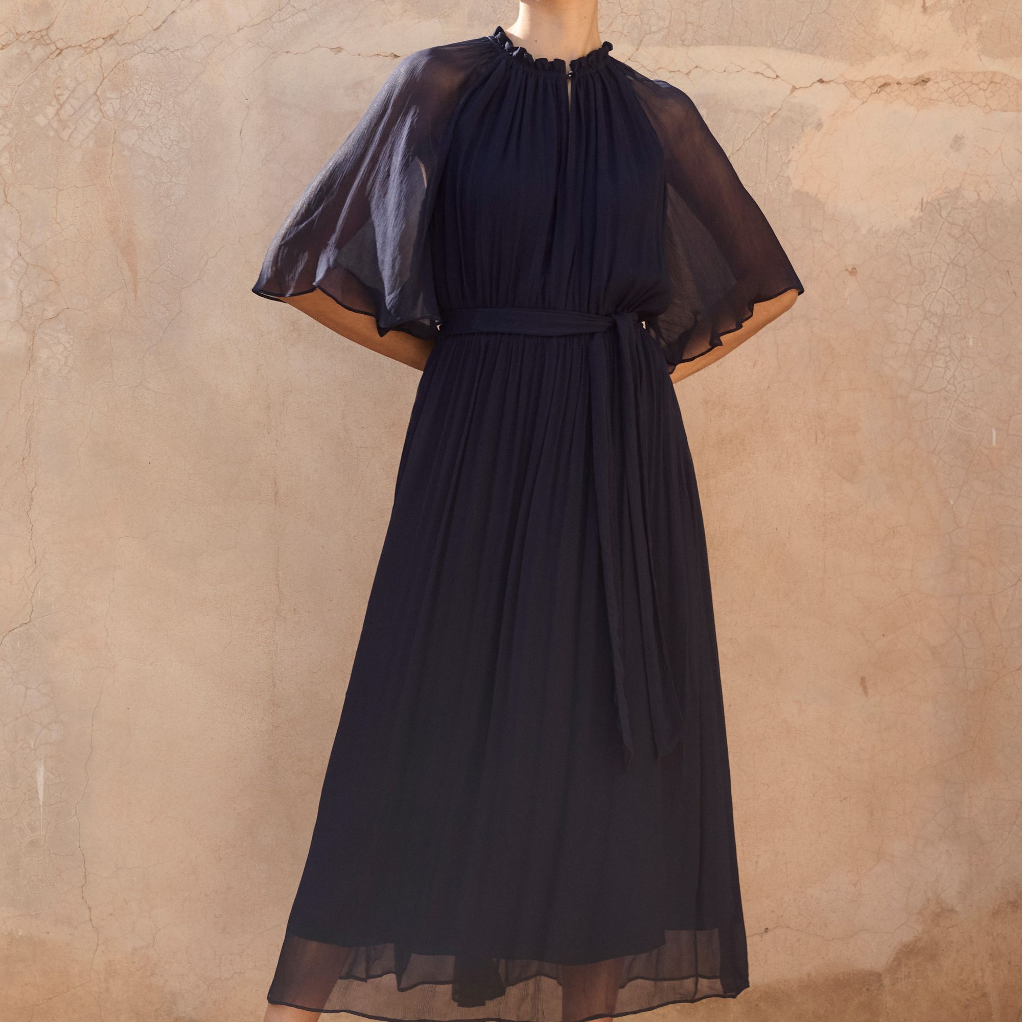 Viore Georgette Dress Navy