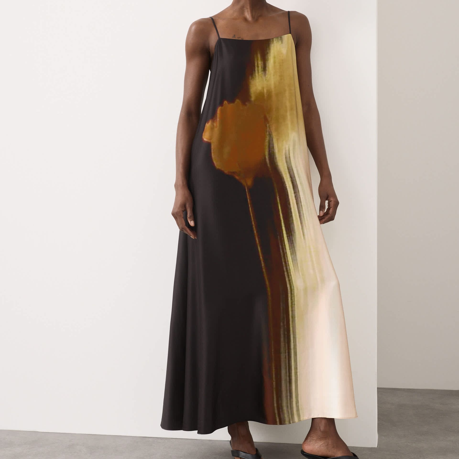 Printed Maxi Cami Slip Dress