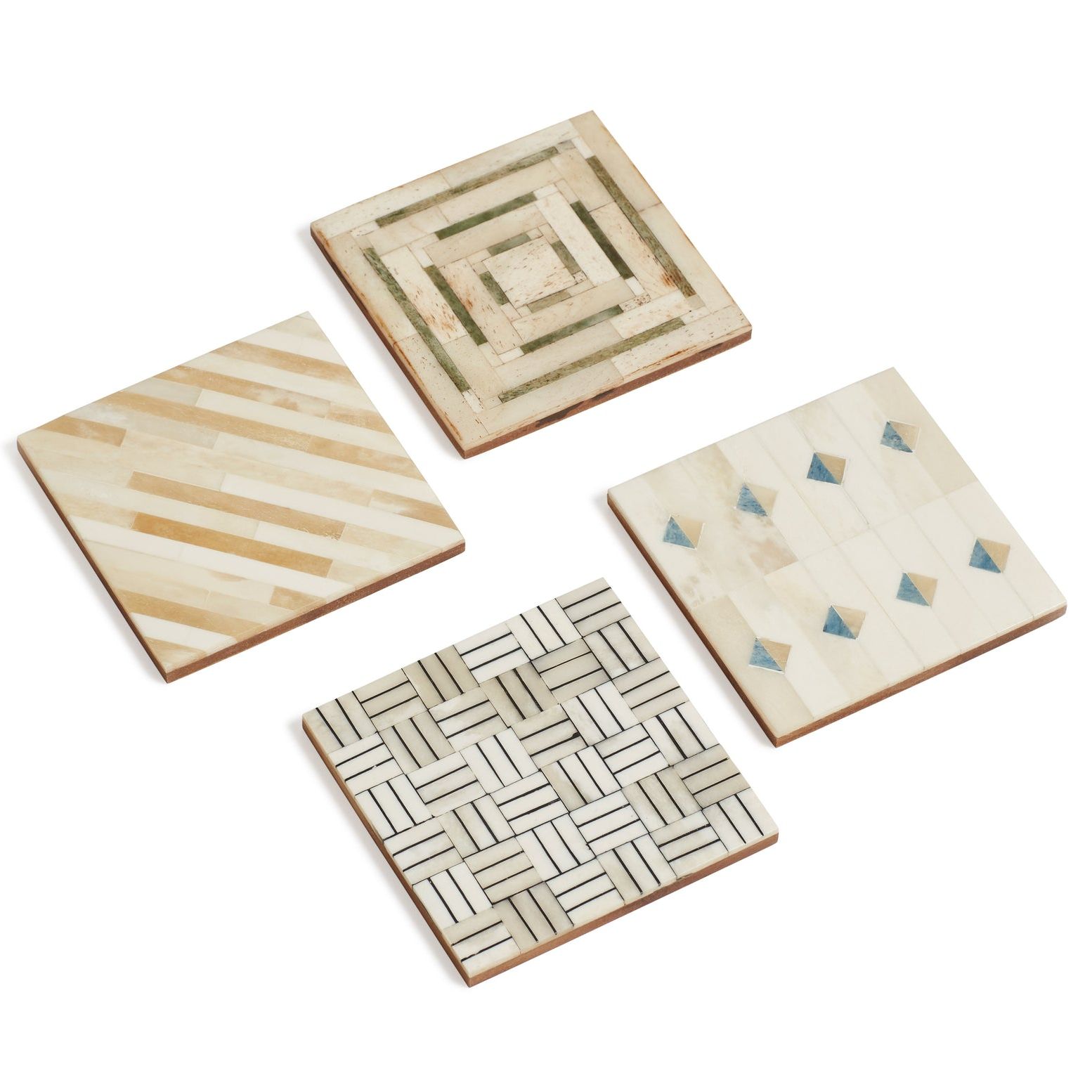 Wassily Coasters With Box - Set of Four - Bone