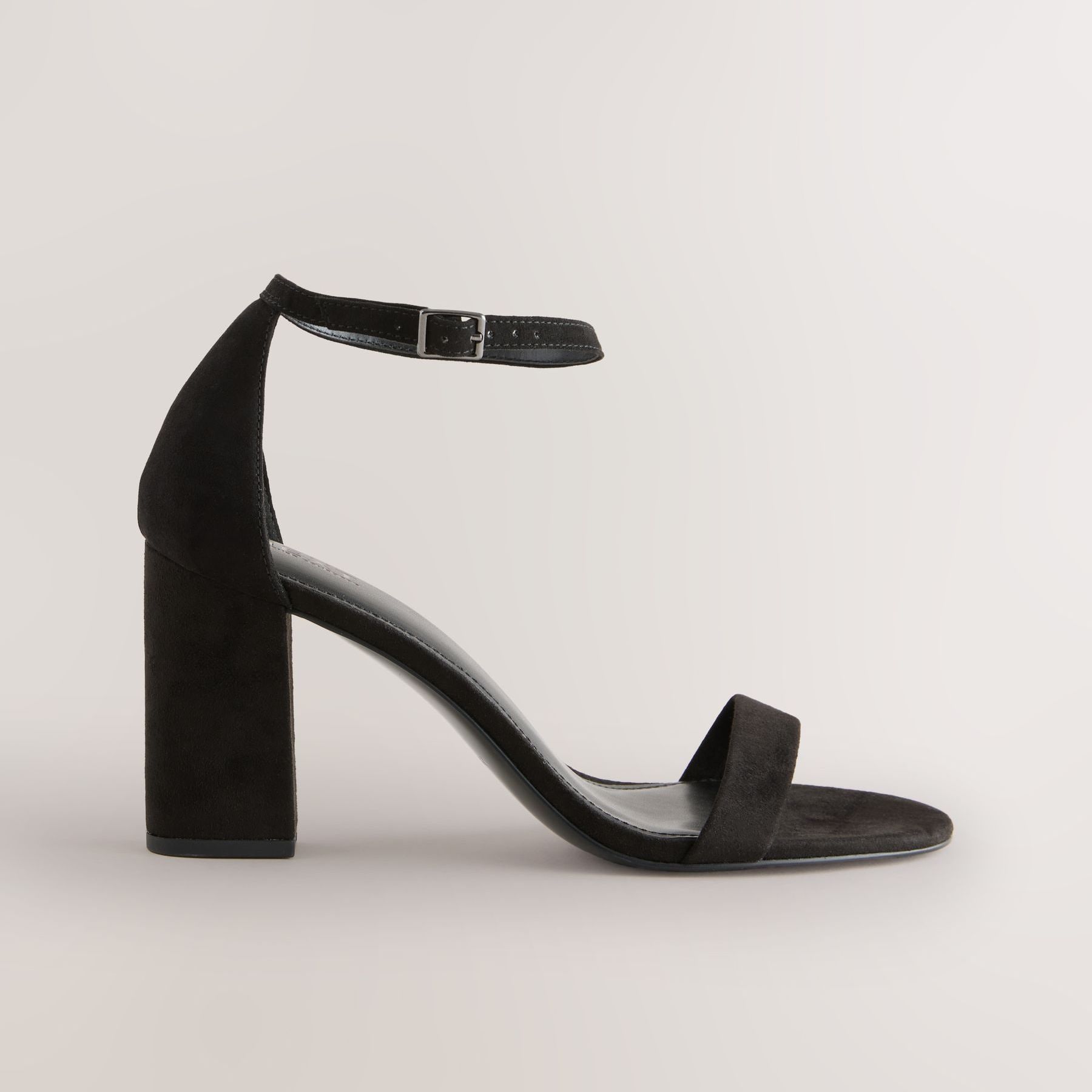Black Standard/wide Fit Block Heel Sandals - Size 3 Eu 35.5