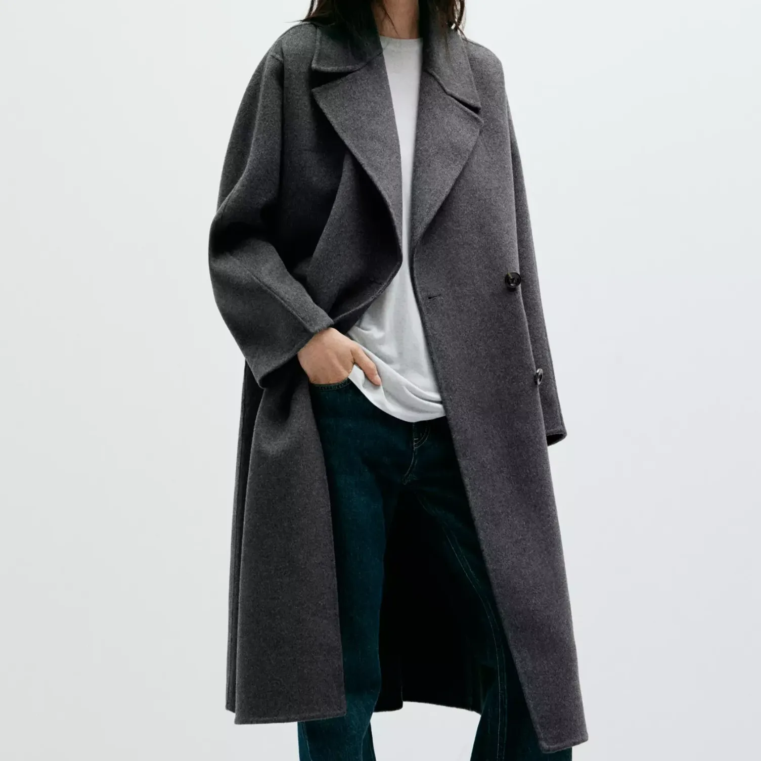 Handmade Oversized Wool Coat - Women | Mango United Kingdom