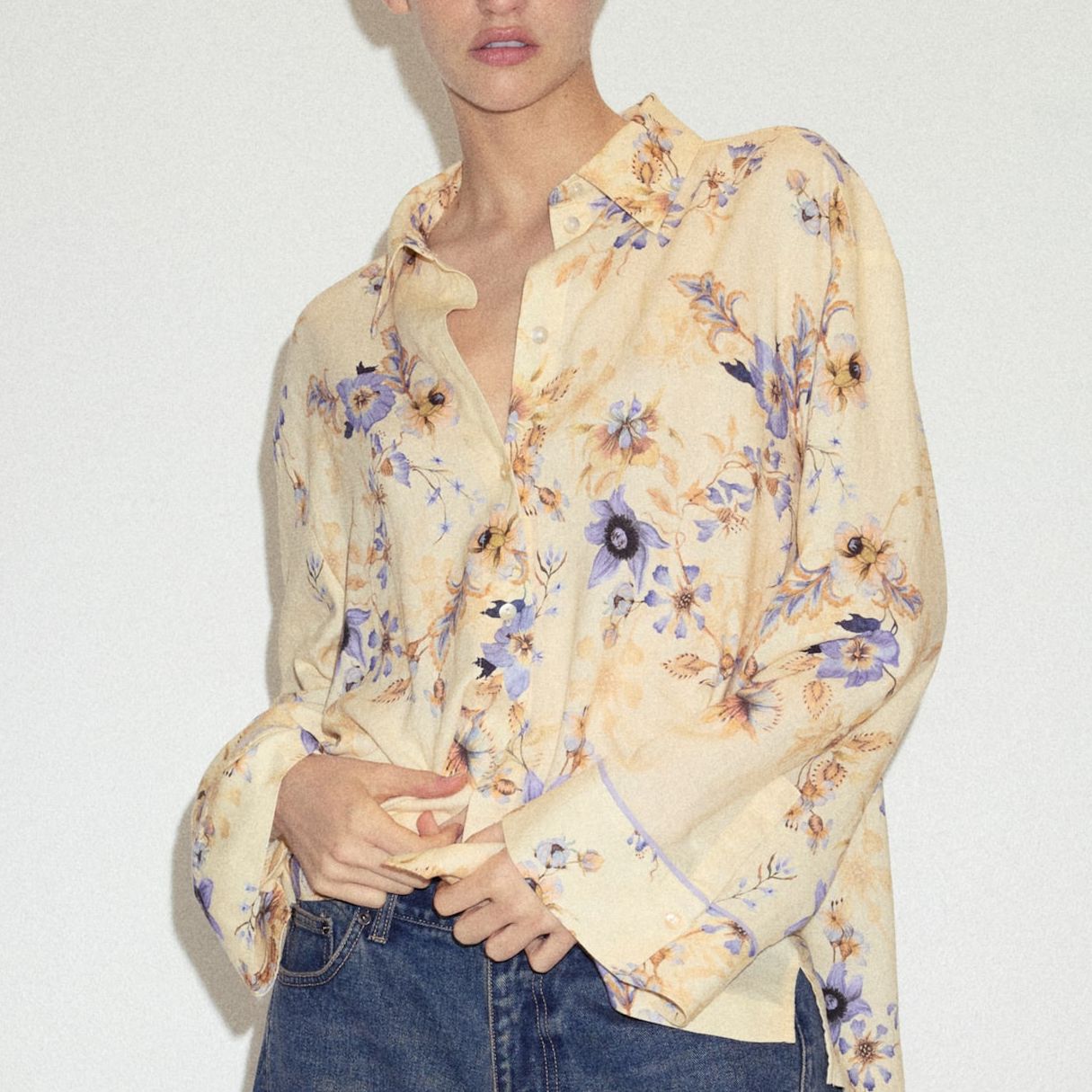 Oversized Linen-Blend Shirt