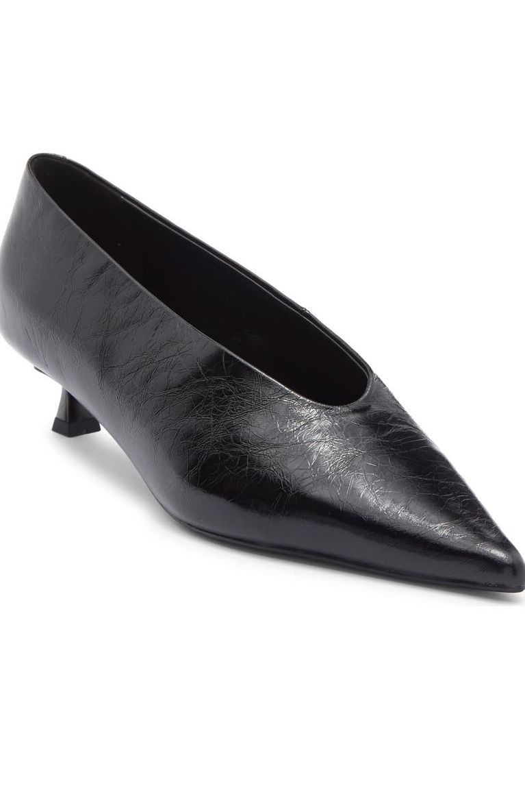 Cherry Pointed Toe Kitten Heel Pump