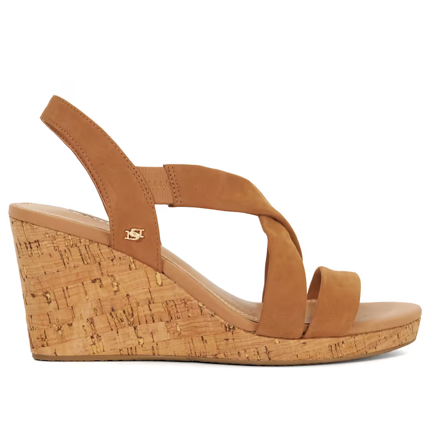 cork wedge heel sandals by Dune London