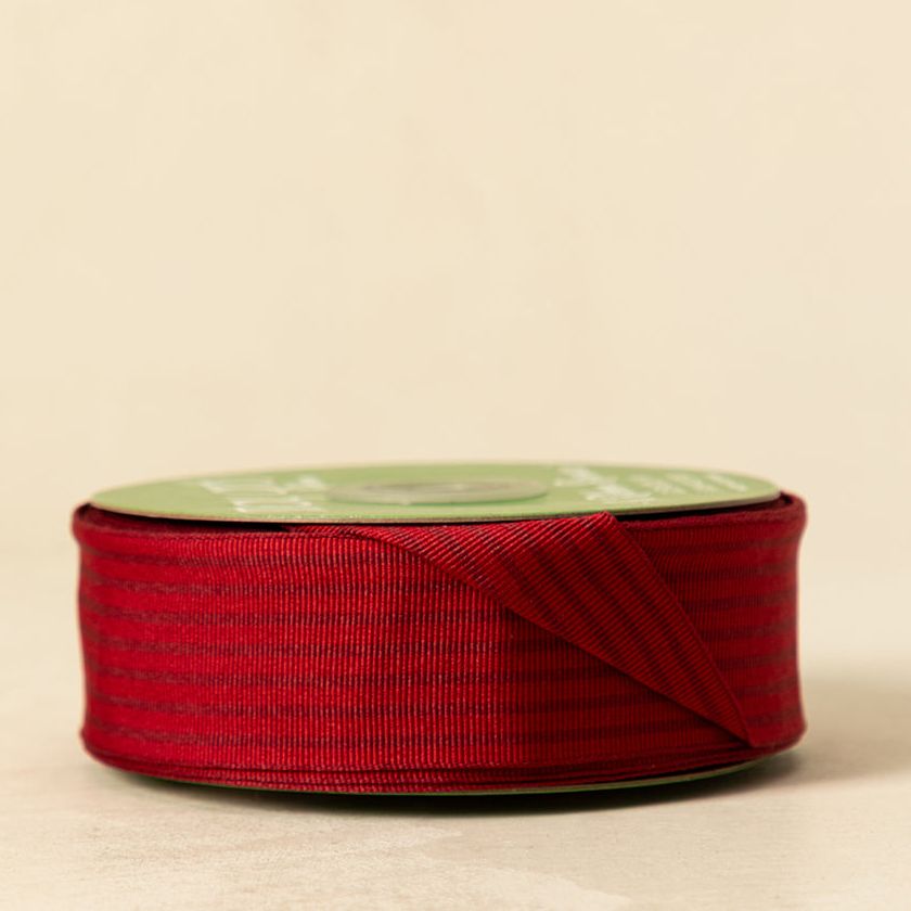 1.5&quot; Woven Grosgrain Stripe Ribbon With Woven Edge