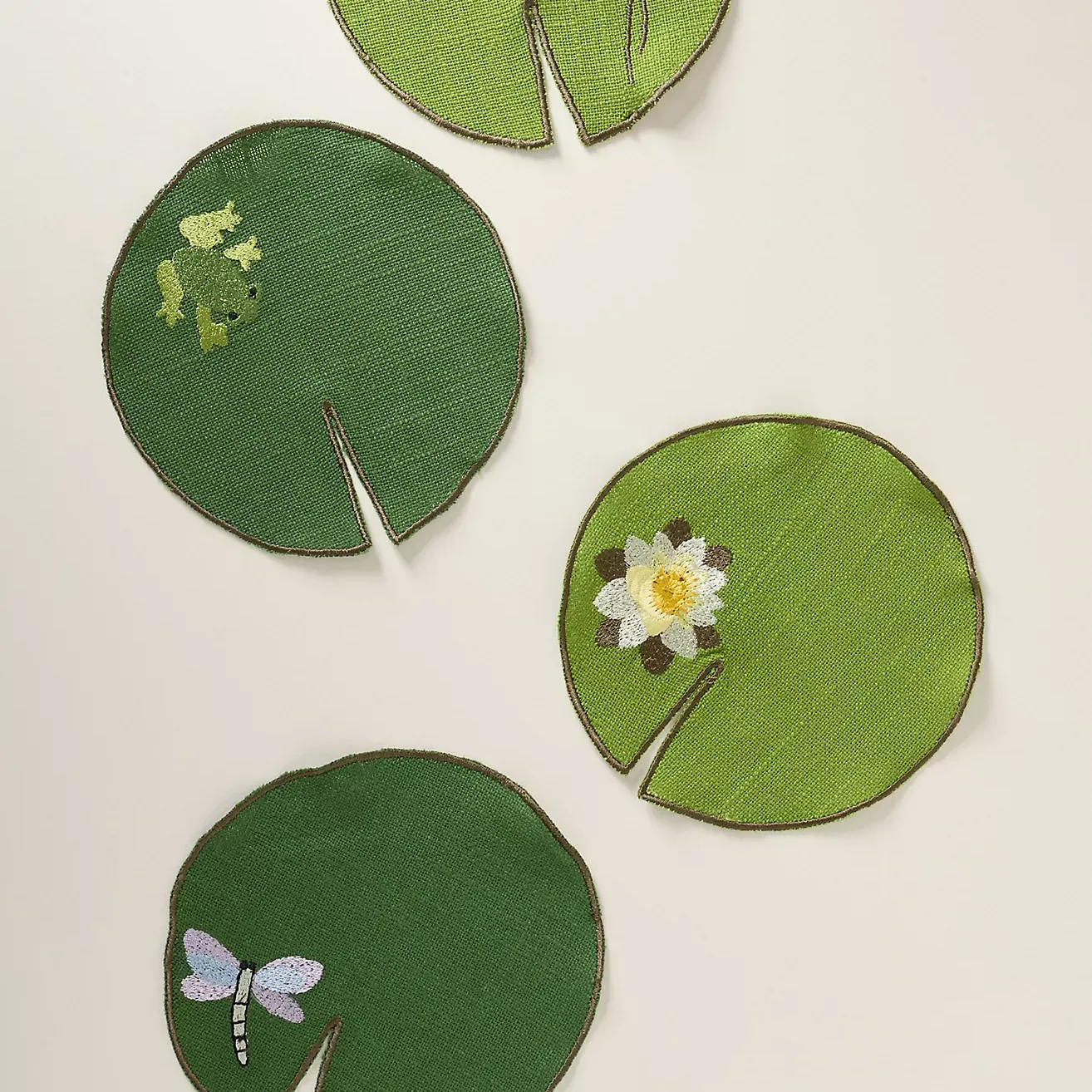 Lilypad Floating Cocktail Napkins, Set of 4