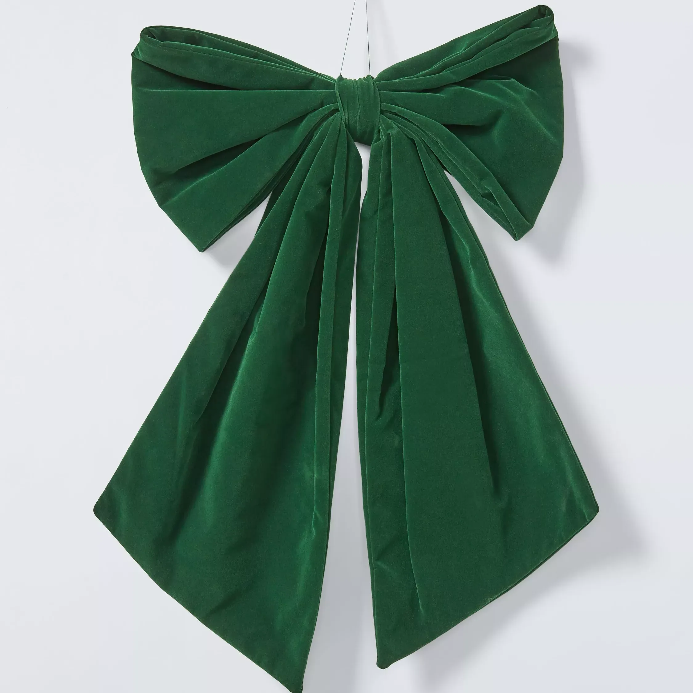 John Lewis Giant Velvet Bow, Green