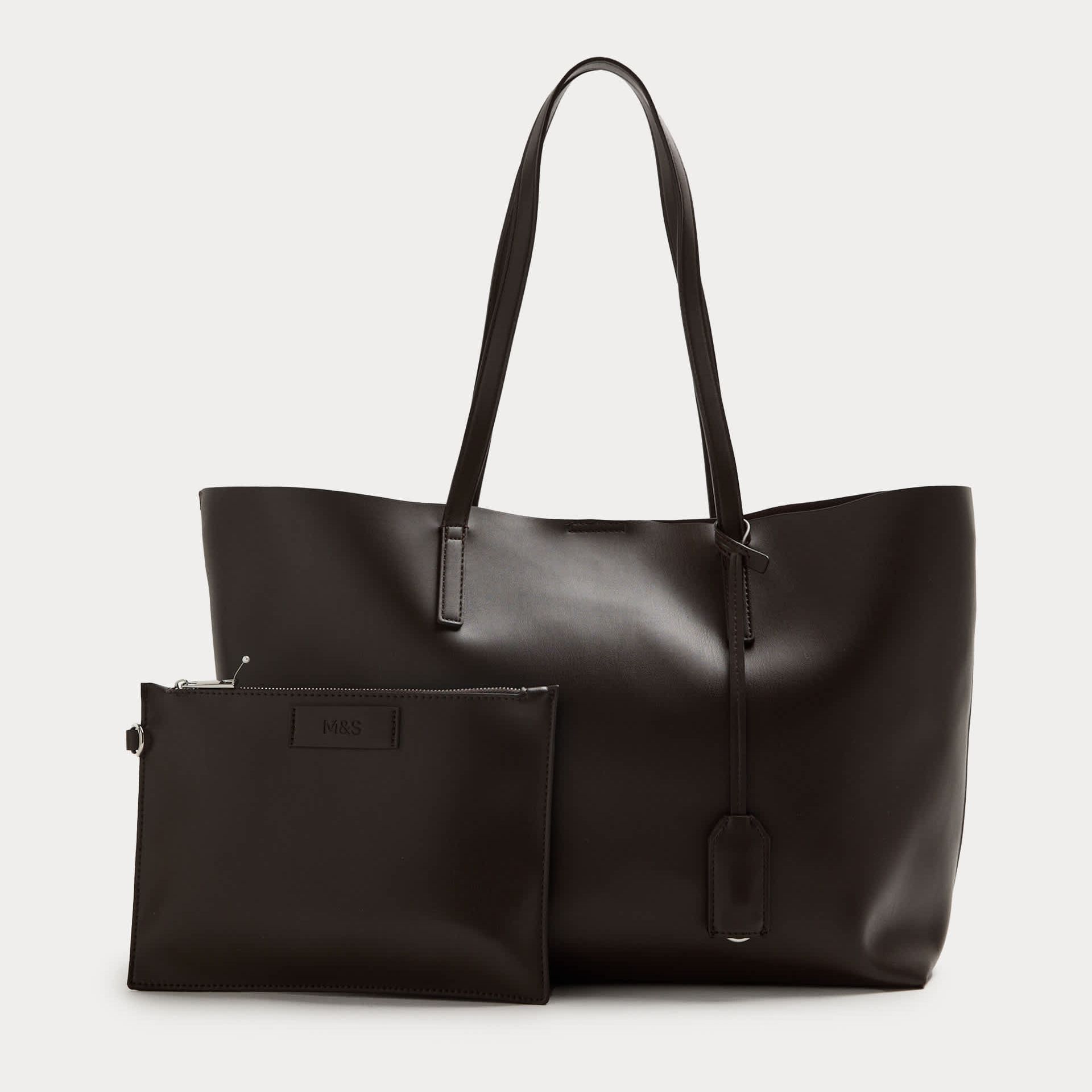 Faux Leather Shopper
