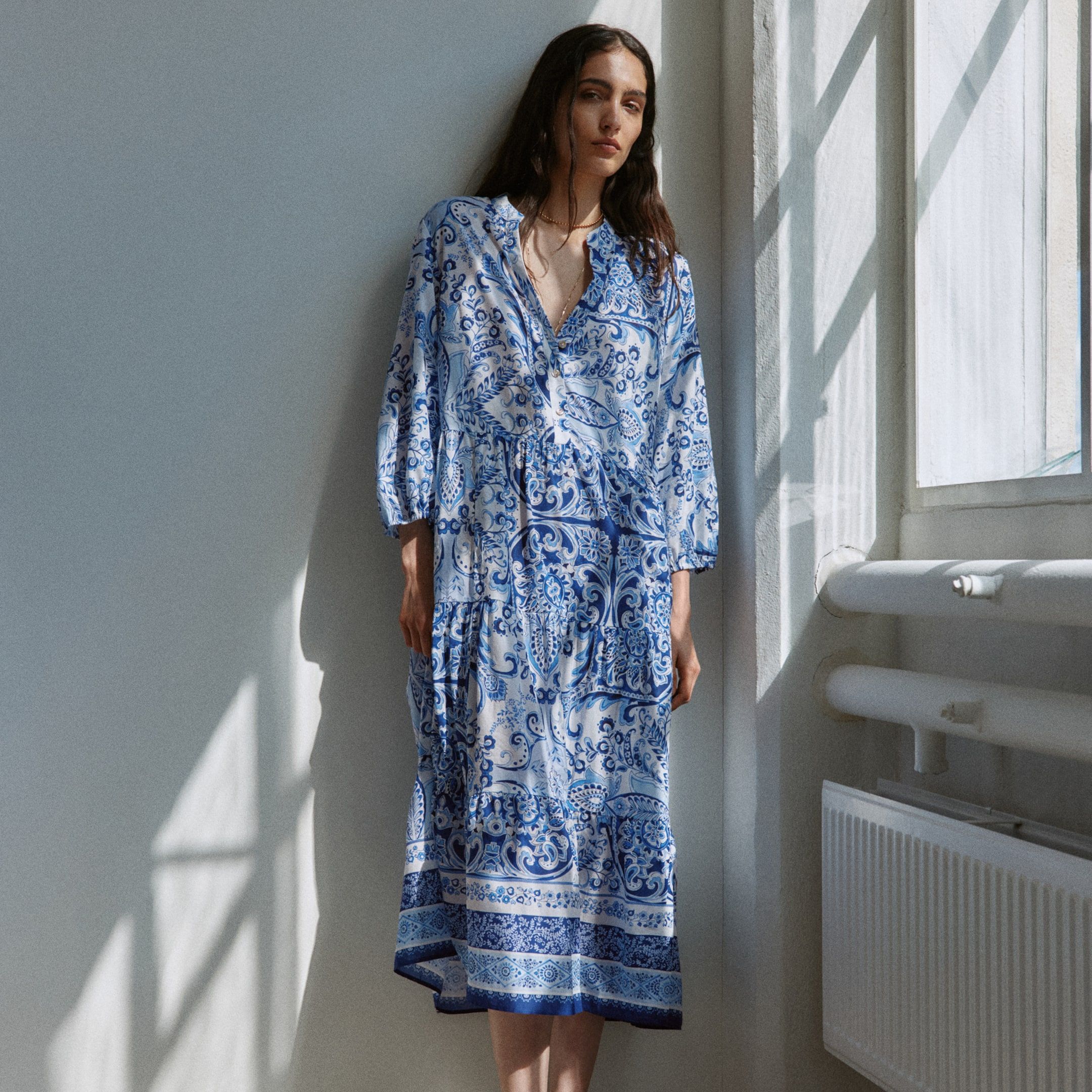 Tiered Midi Dress