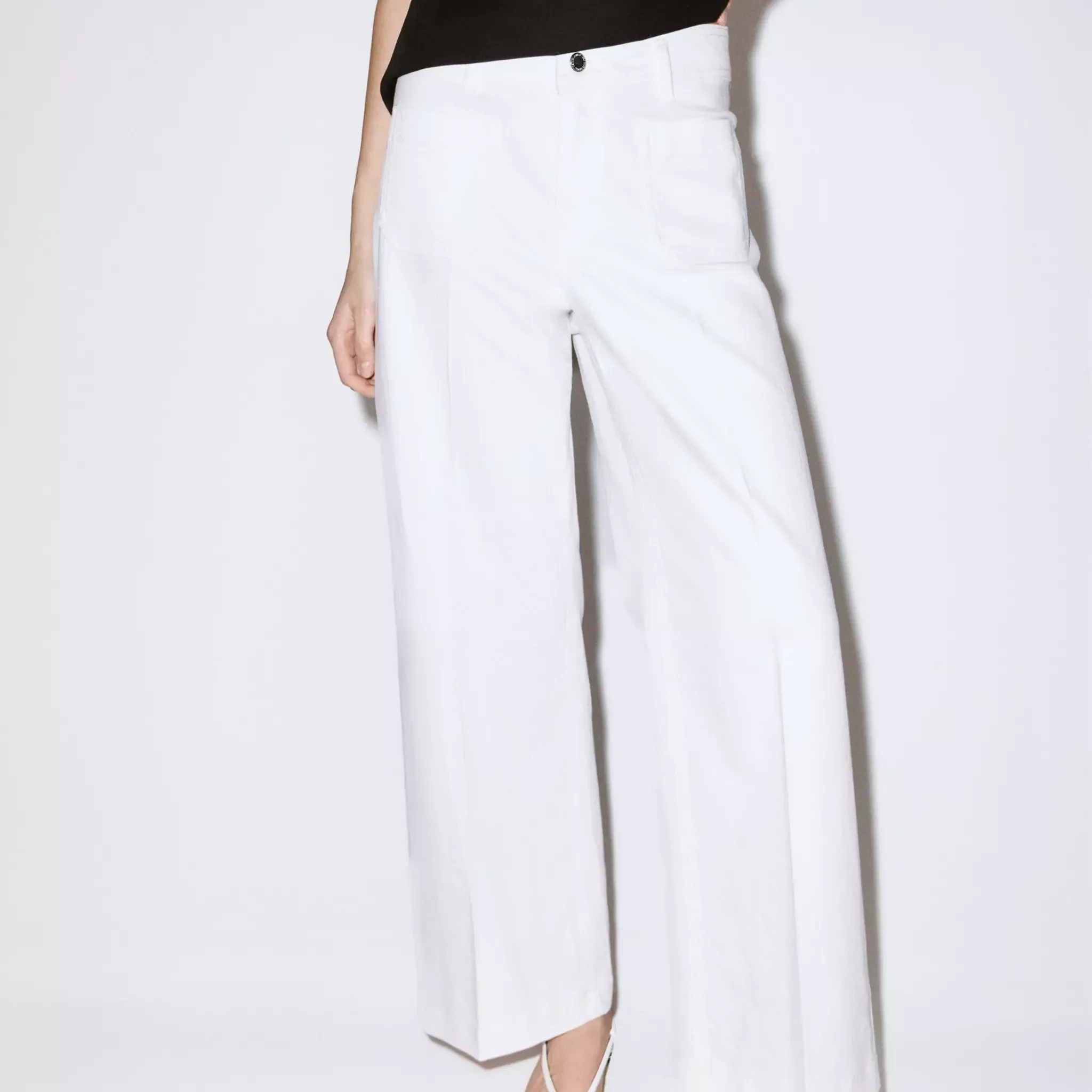 High-Waisted Wideleg Jeans - Women | Mango United Kingdom