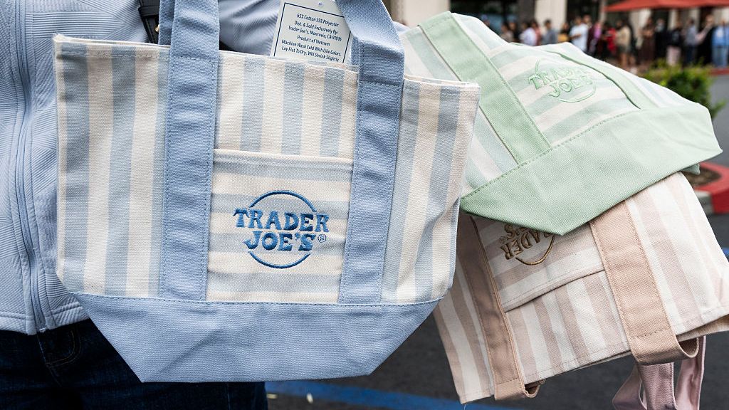 Trader Joe's drops mini striped tote bags