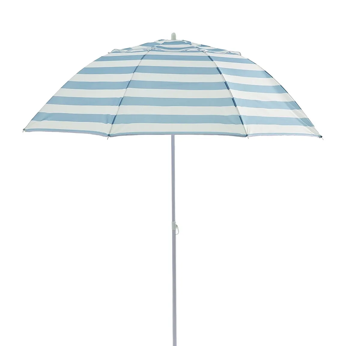 The Very Collection, 2M Push Up Parasol- Blue Stripe