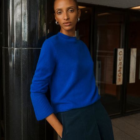 Cloud Cashmere Eldon Jumper | Blue