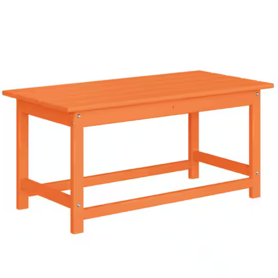 Mason Orange Poly Plastic Coffee Table Home Depot