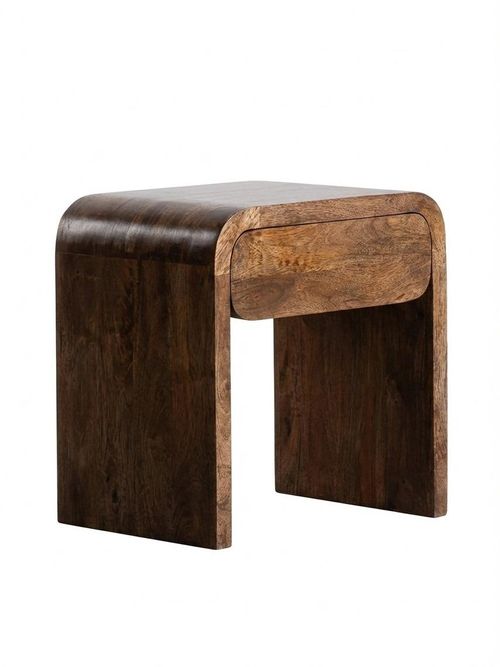 Pack of 2 Xl Nightstands With Mango Wood Drawer