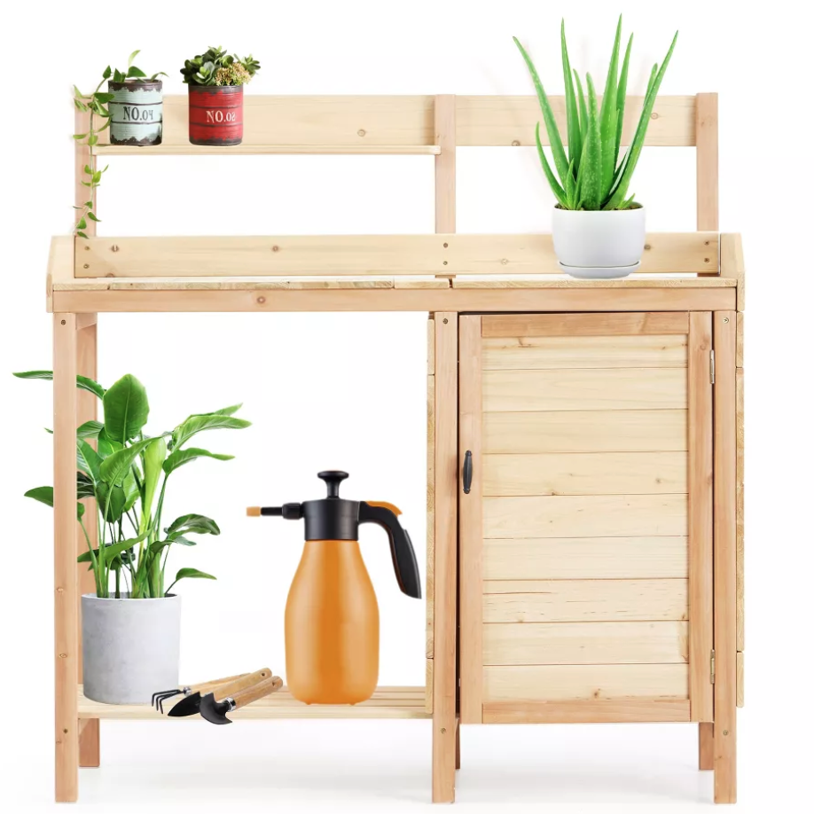 Outdoor Potting Bench With Sink