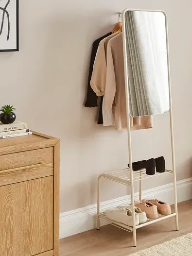 Dunelm, Clothes Rail With Mirror