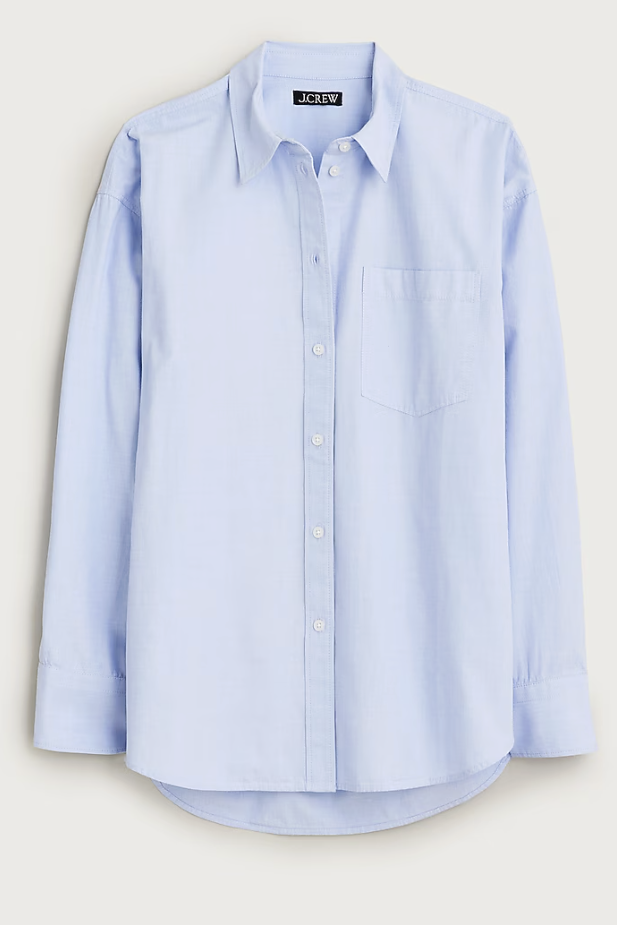 J.Crew, &amp;Eacute;tienne Oversized Shirt in Lightweight Oxford