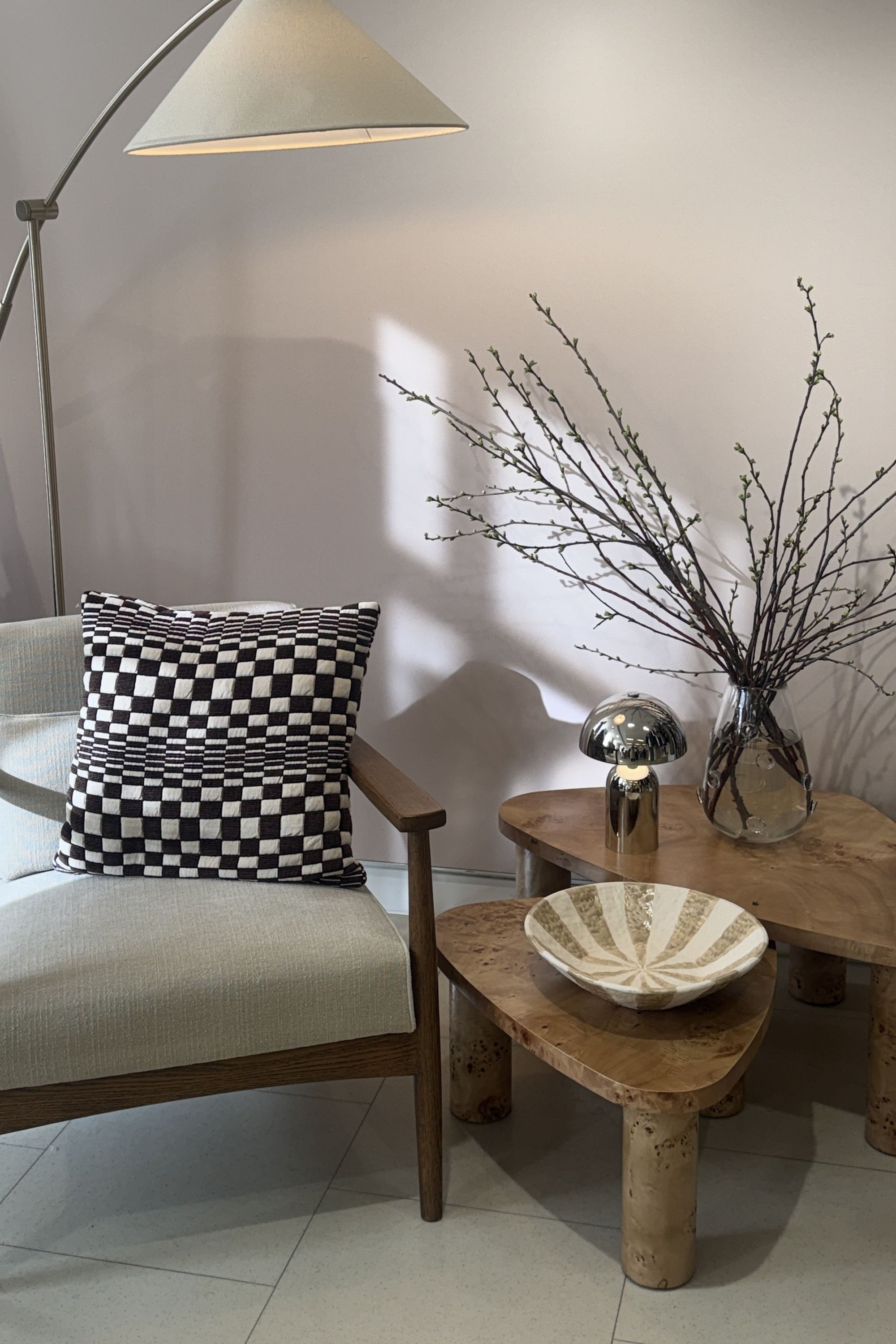 M&amp;amp;S Light Burl Nest of Coffee Tables