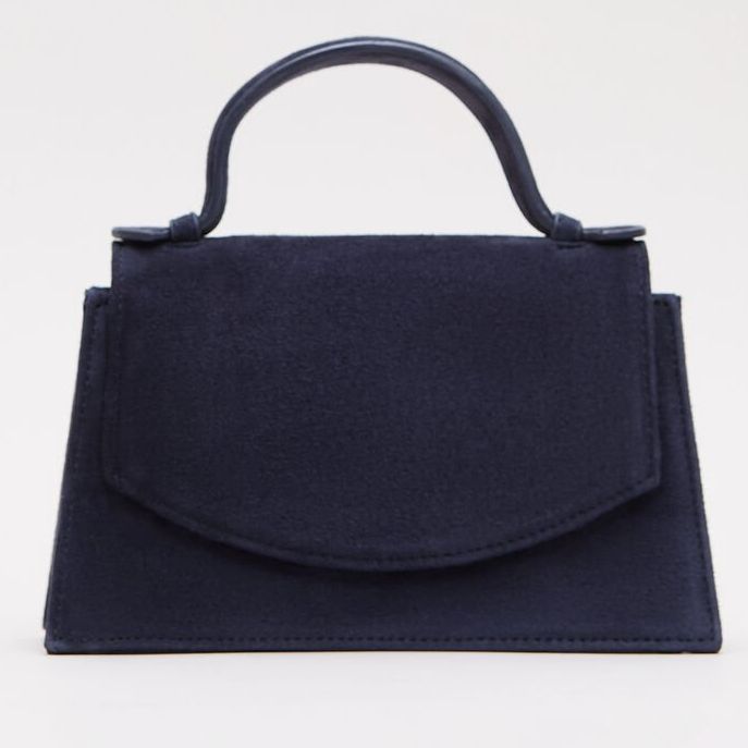Suede Top Handle Bag