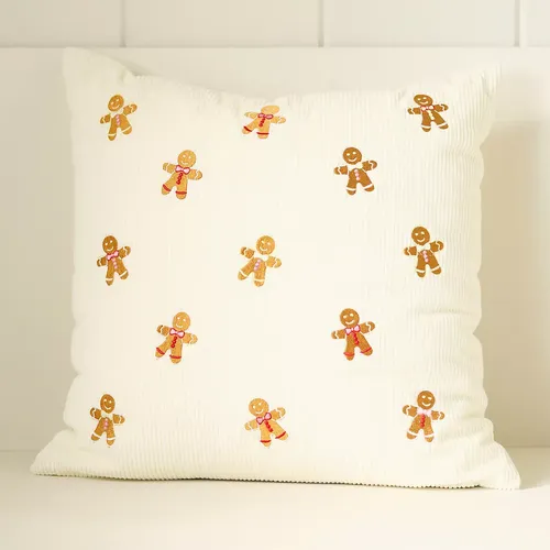 Velvet Corduroy Embroidered Icon Cushion