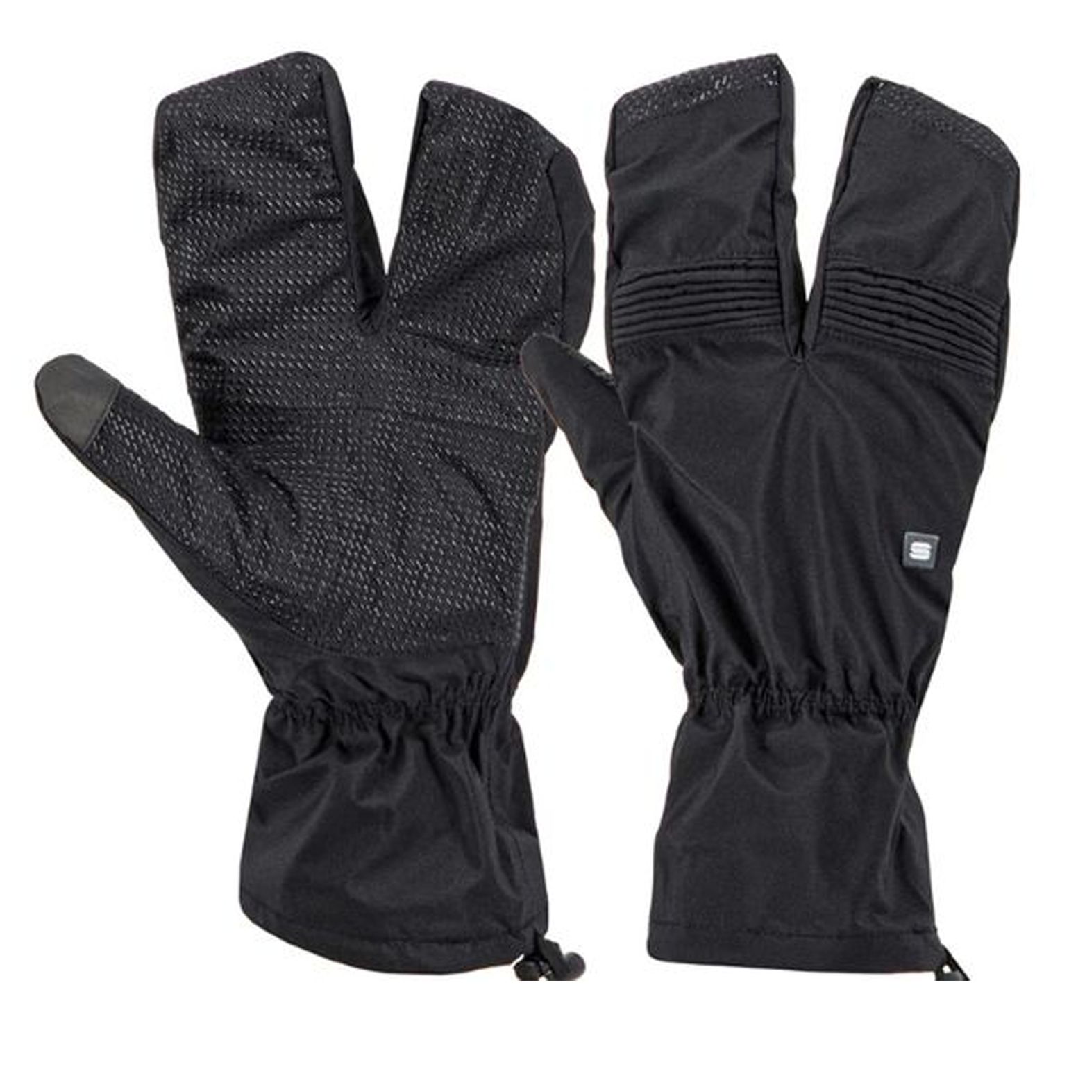 Sportful Lobster Gloves in black on a white background
