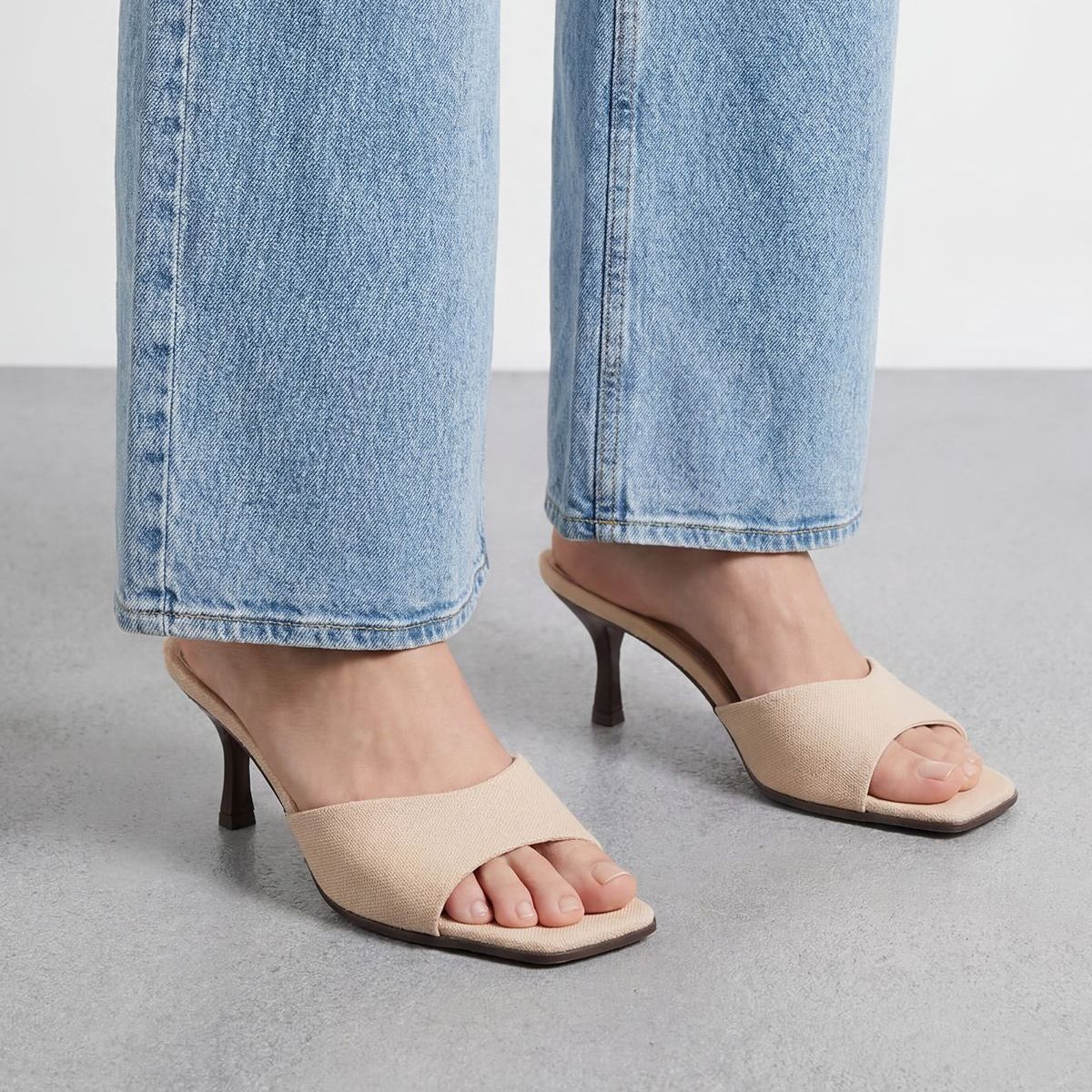 Faith: Mia Faux Suede High Heeled Mules