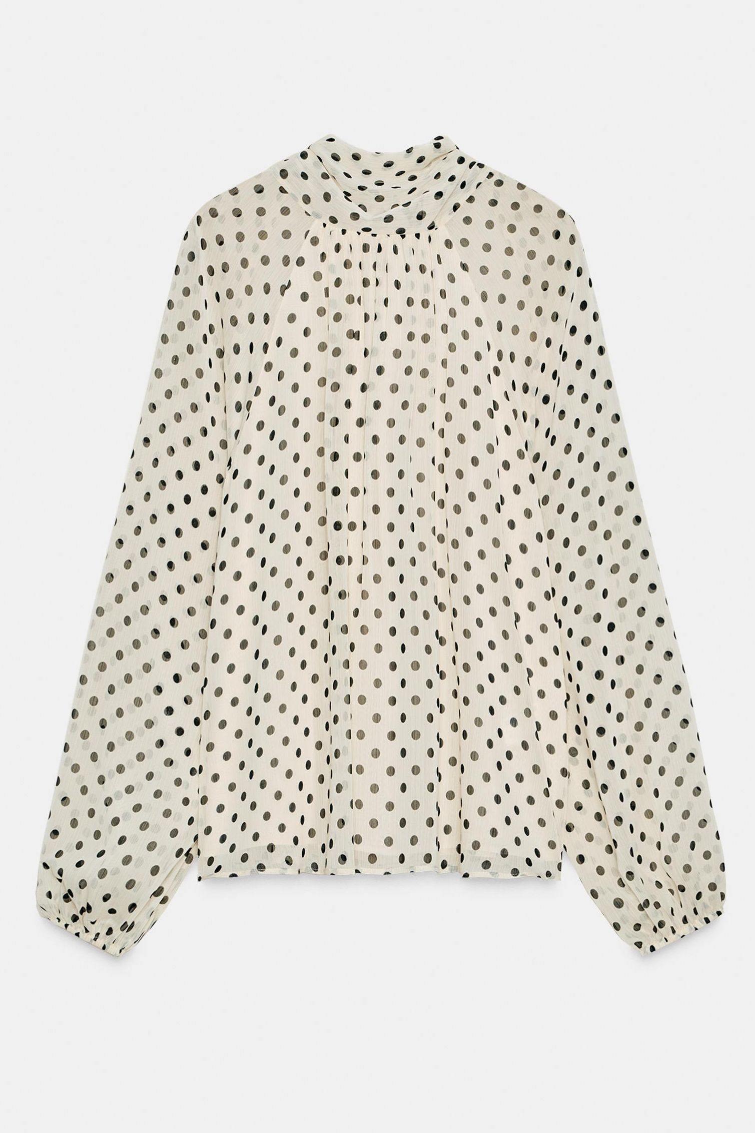 Polka Dot Print Blouse