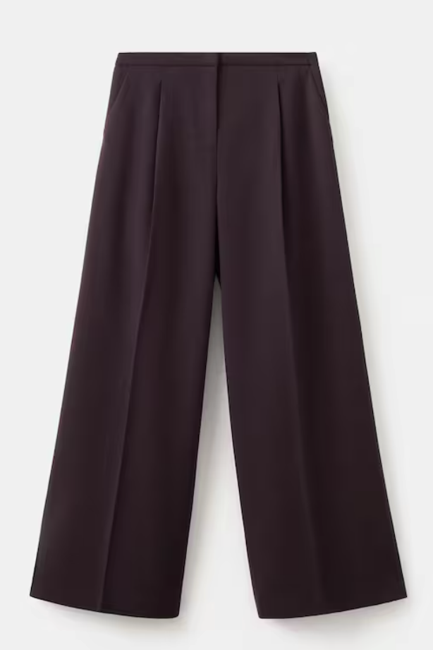 MANGO, Wide Leg Mid-Rise Pleated Trousers - Women | Mango Usa