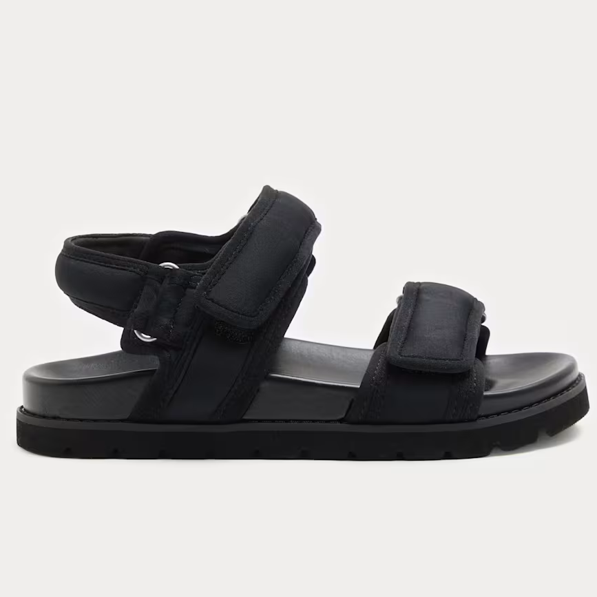 M&amp;amp;S, black slingback sandals