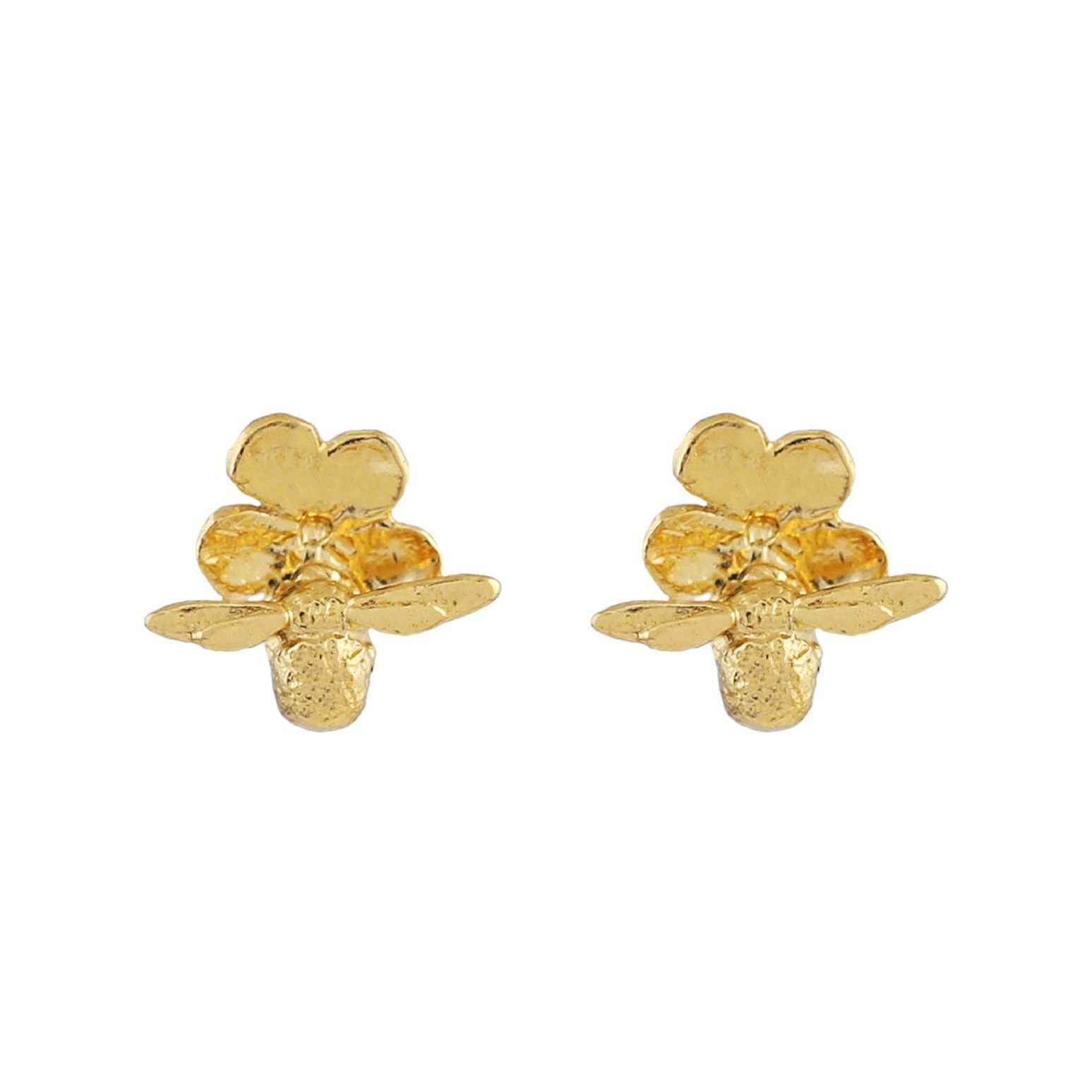 Forget Me Not Stud Earrings With Itsy Bitsy Bee