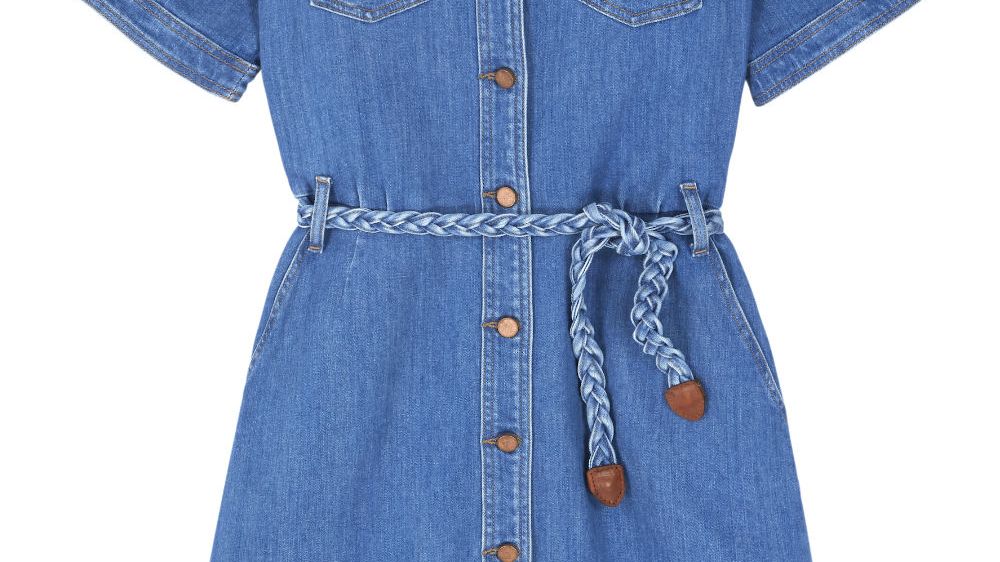 mih jeans denim dress M.i.H. Jeans Roller Shirt Dress in Navy