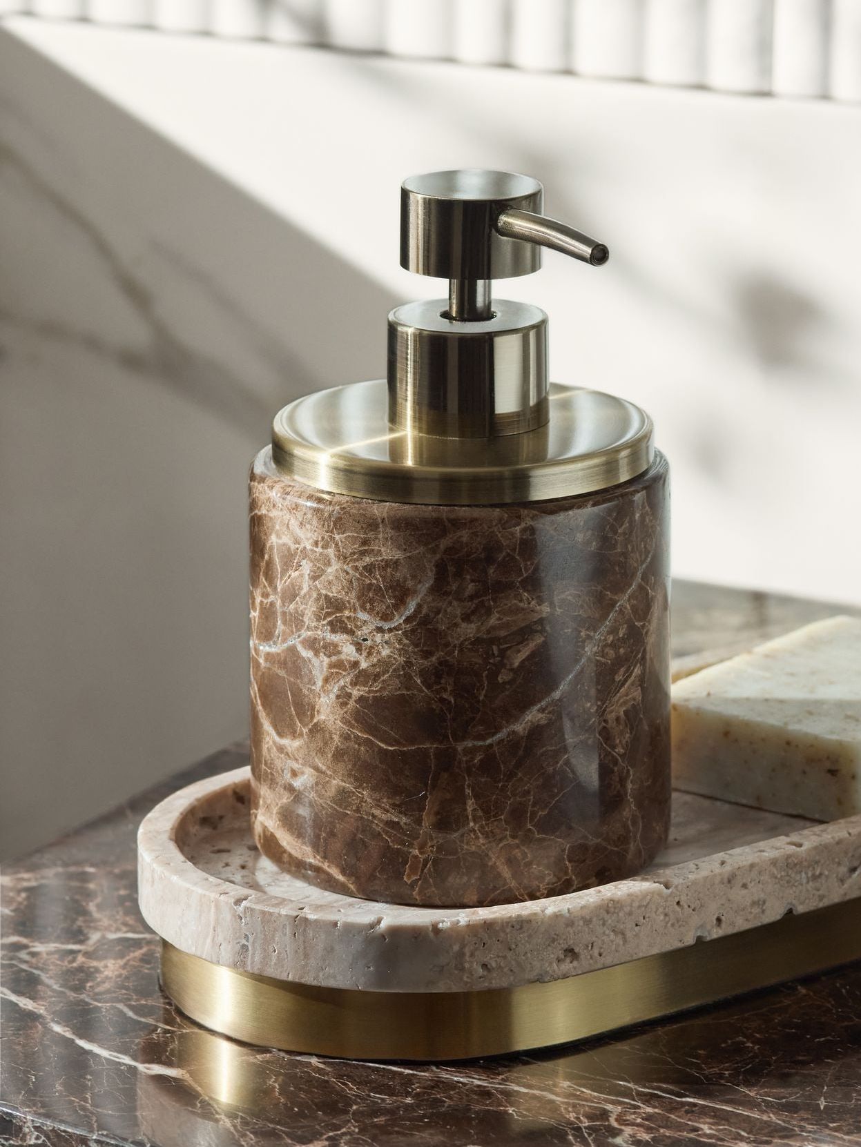 Brown Marble N. Premium Soap Dispenser - Size One