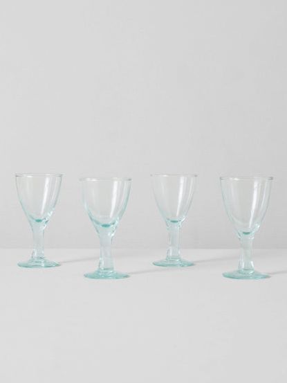 Recycled Bolivian Wine Glasses Set | Clear
