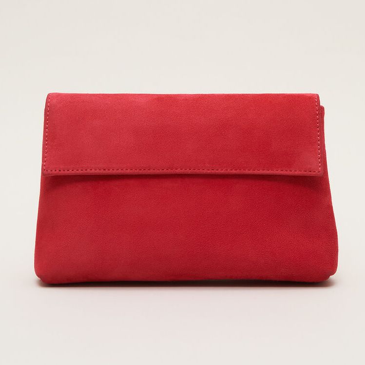 Suede Clutch Bag