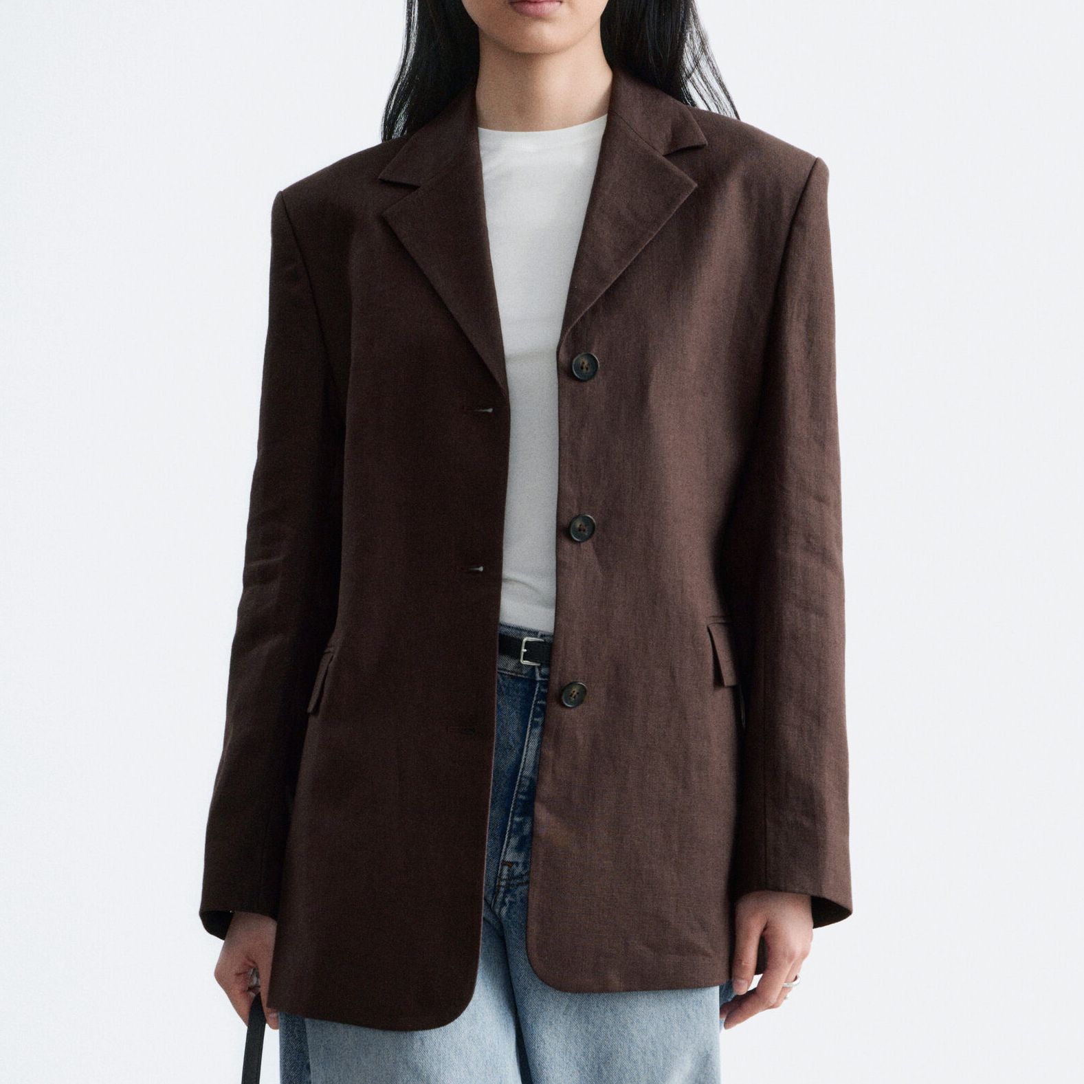 Tapered Linen Blazer